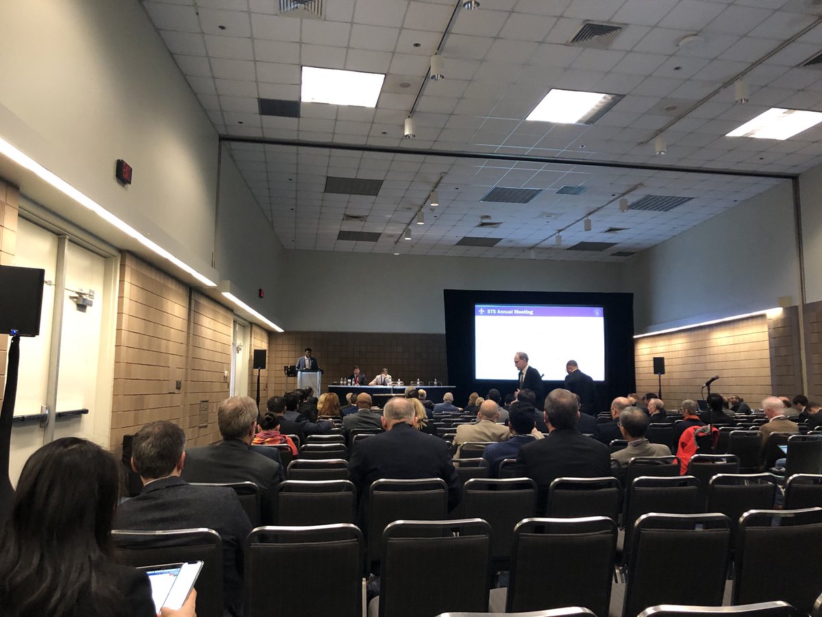 ArnarGeirssonMD's tweet photo. Cornell Brooks ⁦@YaleCardiacSurg⁩ among giants of cardiac surgery presenting his work on volume outcome relationships in CABG and valve surgery #STS2020 https://t.co/Y9qnO6NzIO