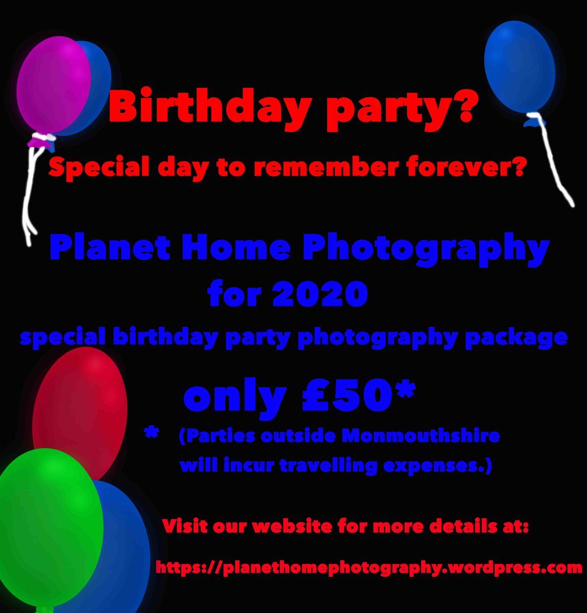 Planning a 2020 special #birthday?Visit my website to see my special £50 #birthdayphotography package*for 2020👇 
planethomephotography.wordpress.com/event-parties/*(parties outside #Monmouthshire will incur travel expenses) #ad #Monmouth #Abergavenny #Usk #Raglan #photographer #eventphotographer