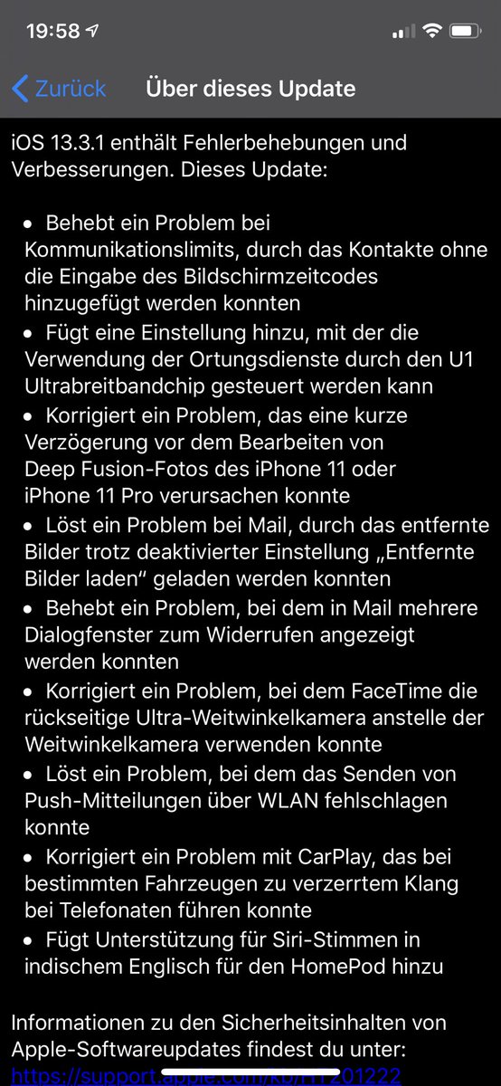HKubiv's tweet image. Das erste iOS-Update 2020!
#iOS1331
