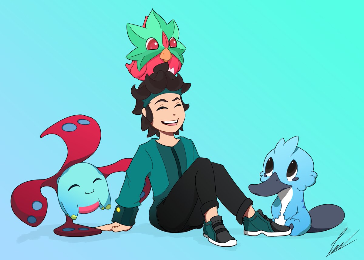 _eavilla_'s tweet photo. I'm thankful for finding this game. Here's some fanart. 

#temtem #arte #art #drawing #digitalart #fanart https://t.co/nobiIPF3TX