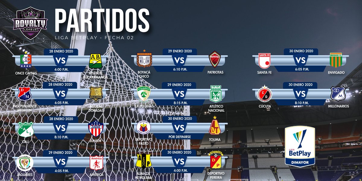 El fútbol no se detiene. Hoy arranca la segunda fecha de la Liga Betplay.

¿Cuál es el partido más emocionante de la jornada?