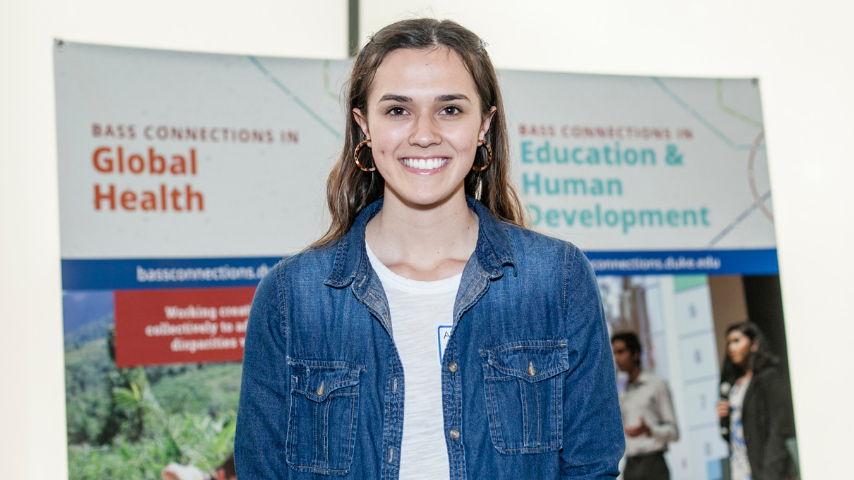 Alexandra DiGiacomo at the Bass Connections Fair in April 2019
