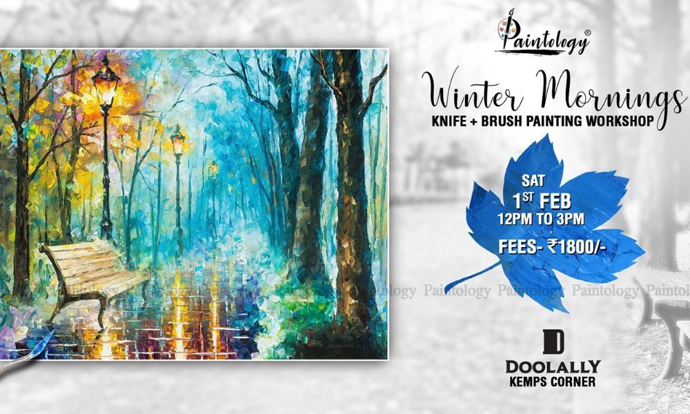 #DailyWorkshop ‘Winter Mornings’ Knife + Brush Painting Workshop :By Paintology – #limitedseats #BookNow <a href="/Skilltivate/">Skilltivate</a> buff.ly/3aRXHca