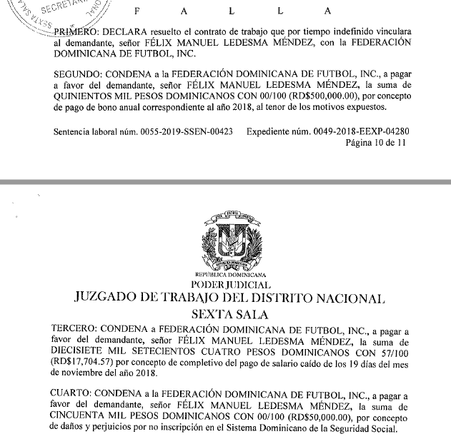 manuellunasued's tweet photo. Otra vez tribunal Falla como FEDOFUTBOL había previsto. Le ofrecimos a LEDESMA pagarle los 500 mil que establecía su contrato pero el quería 2 millones y demandó por más de 14! tantos meses para acabar en la misma orilla. Lo que pretendía Vs Fallo. Justicia otra vez (y mucho es!) https://t.co/kfvIWXf04j