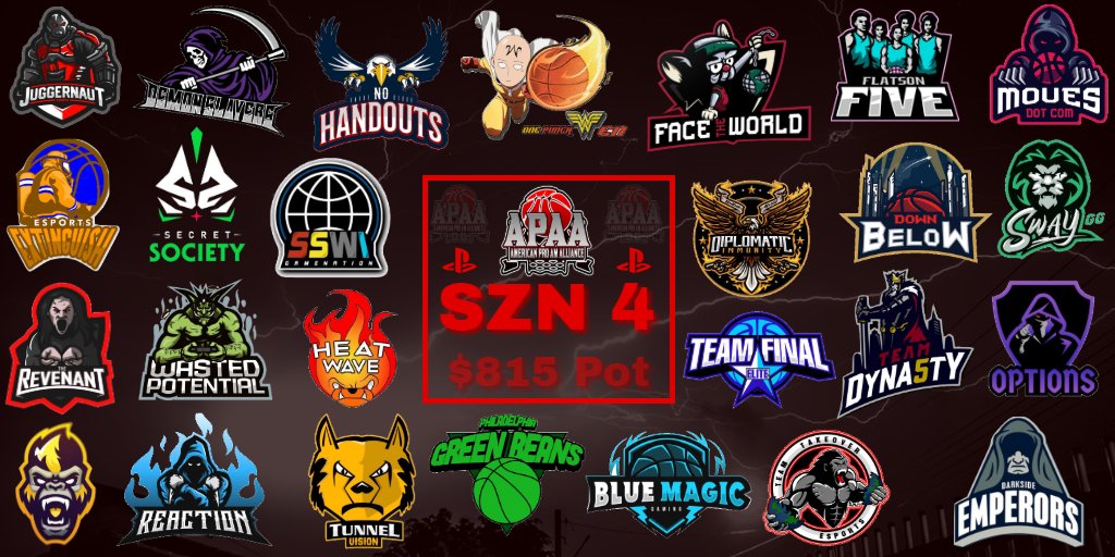 AmericanProAm's tweet photo. Ladies and Gentlemen, may we present to you the 53 total teams battling it out to become the next #PS4 &amp; #XBOX APAA Champions!! Opening night last night was an amazing start with over 15 games played already!! Good luck to all! #APAA #FueledByCompetition #2kCommunity #NBA2K20 https://t.co/i3Fcn4H5SO