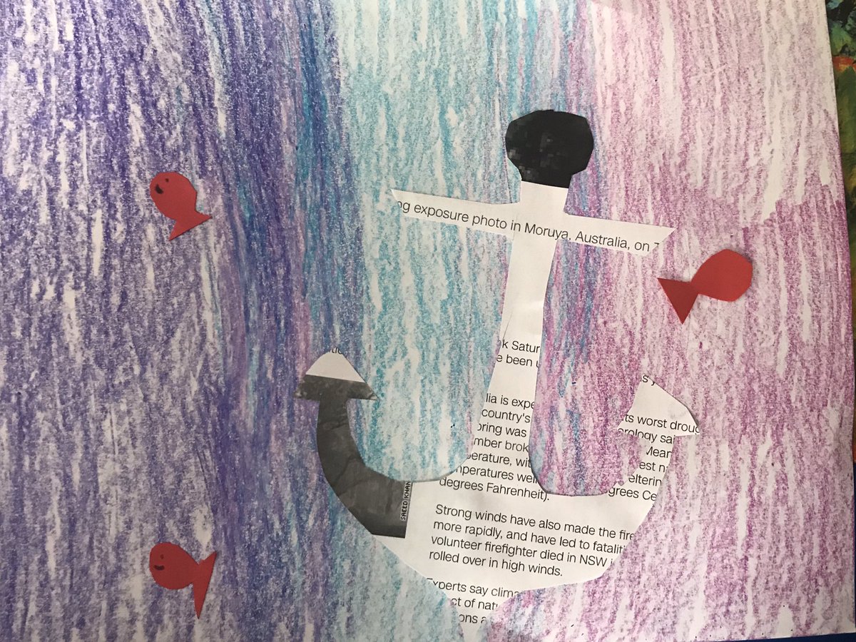 T4Tasneem's tweet photo. Using mentor texts on #wellbeing in the grade 6-7 class @BayviewBears. We read #theredtree from Lost and Found to create images that challenge  us from print as well as images of hope from red paper. @DDSBKto8 @equity_DDSB https://t.co/jOFBOsbjm2