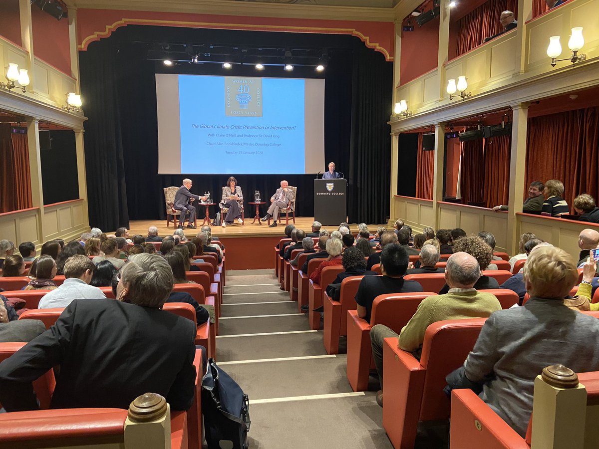 downingcollege's tweet image. Introduction by @WildThymeUnseen to tonight’s discussion “The #Global #ClimateCrisis: Prevention or intervention?” Our first event for #40yearsofwomen #DowningCollege #ariadnesthread