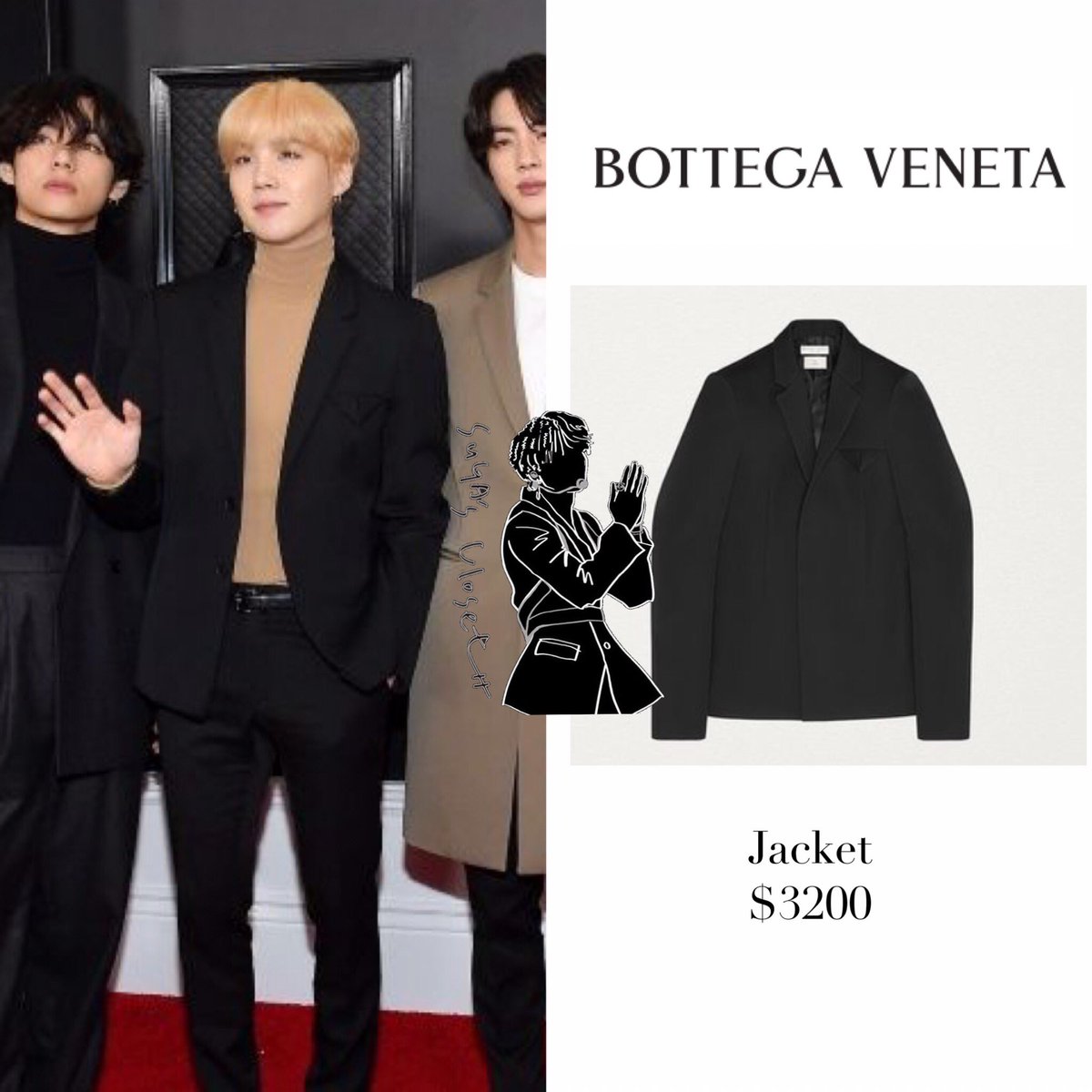 BtssCloset's tweet photo. #GRAMMYs #bottegaveneta #bts https://t.co/0r51CyWEEp