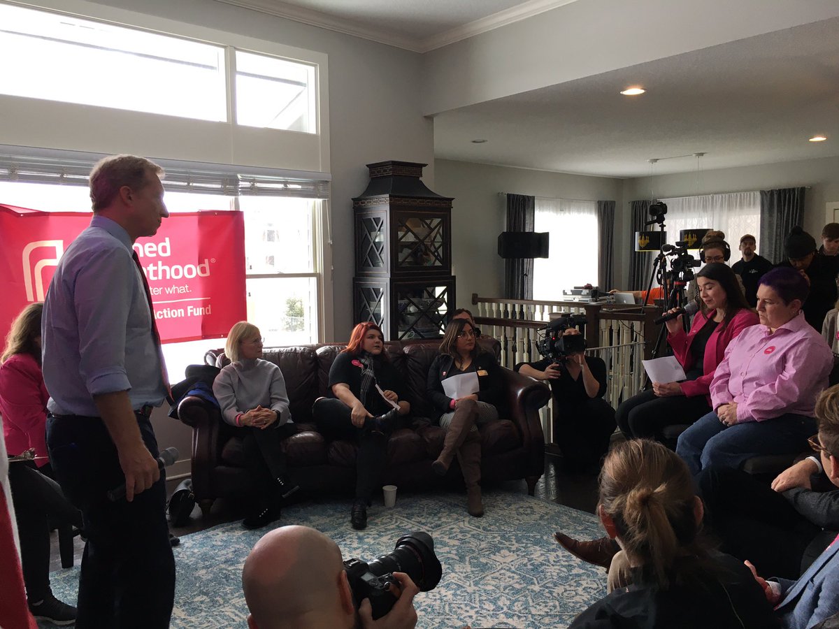.<a href="/TomSteyer/">Tom Steyer</a> is having a moving (and funny too!) conversation with <a href="/PPact/">Planned Parenthood Action</a> on our #BeatTrump bus tour. “There’s no middle ground on women’s reproductive rights.” #IACaucus #TeamTom