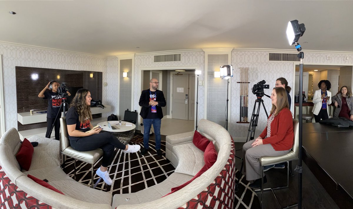 ReportingLabs's tweet photo. We’re ready for you, #2020NETAConference attendees! Stop by and get interviewed by our Student Journalists of the Year! @NETA_Tweets @CPBmedia 👉🏽 to the left of Room 1862, Marquis Suite, Arlington Tower https://t.co/JkAcel8UBG