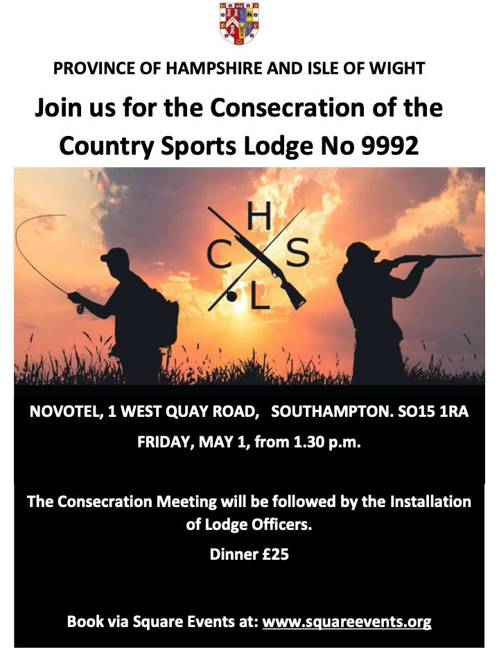 50% of places already booked in the first 24 hours of going live for the consecration of the Country Sports Lodge 9992. Hurry now and don’t delay!!  Another historic occasion for our Province. 😍 Book in now @ squareevents.org
