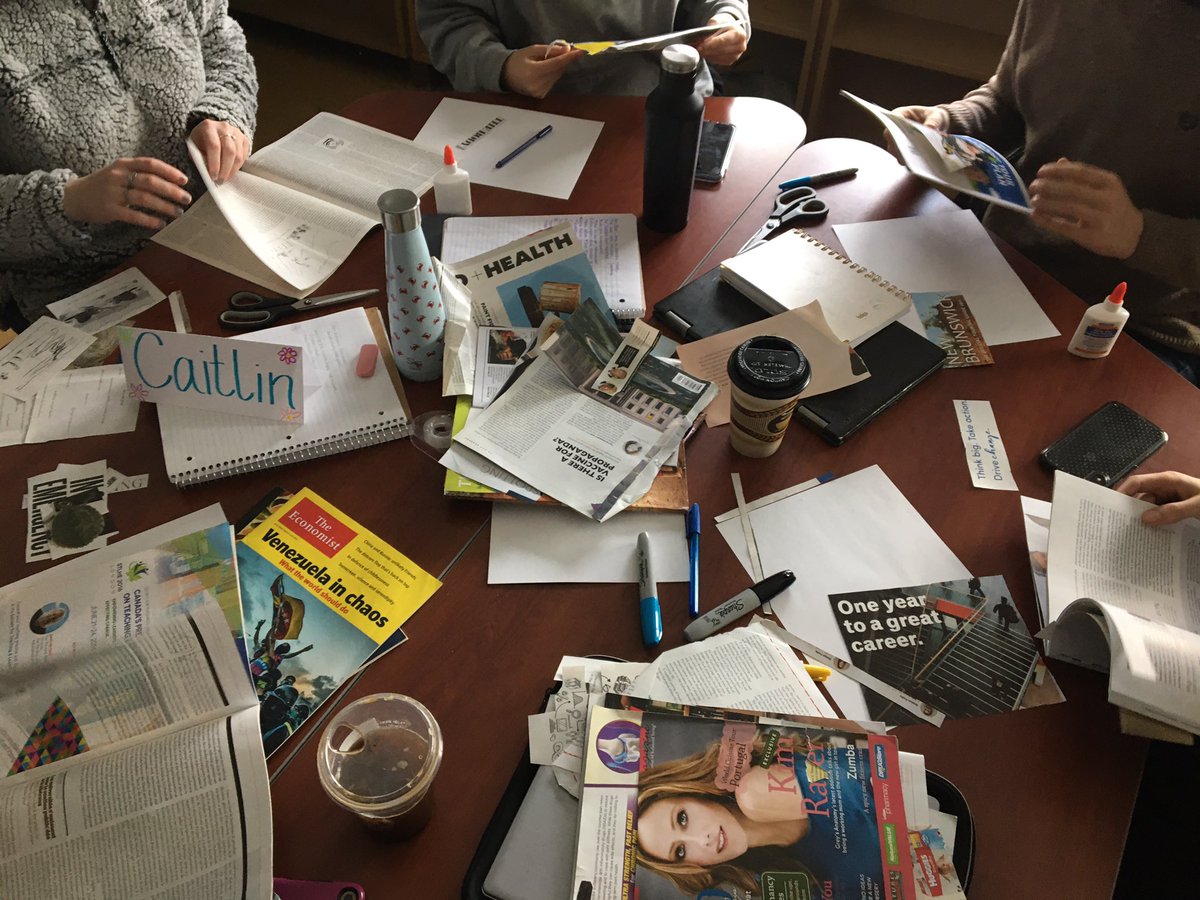 CM_Burkholder's tweet image. Today, in my Teaching Secondary History class, we are creating #zines that explore #extractivisms, #settler colonialism &amp;amp; foreground Indigenous #resistance from within &amp;amp; beyond unceded &amp;amp; unsurrendered Wolastoqiyik territory.