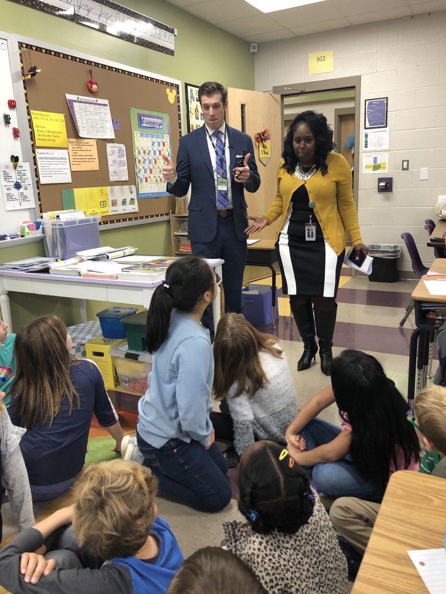 YCSD's tweet image. WMES third graders share tips for being a great principal with their #principalforaday @13NewsNow anchor Dan Kennedy! #engageYCSD   #LeadYCSD