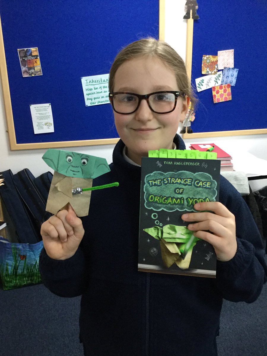 WCPSc2021's tweet photo. @OrigamiYoda Y5 are absolutely loving our new class text; The Strange Case of Origami Yoda! We made our own today and considered the instructions we would need to follow #WCPSliteracy #purposefulwriting #hookintolearning https://t.co/gCBVYdhEbE