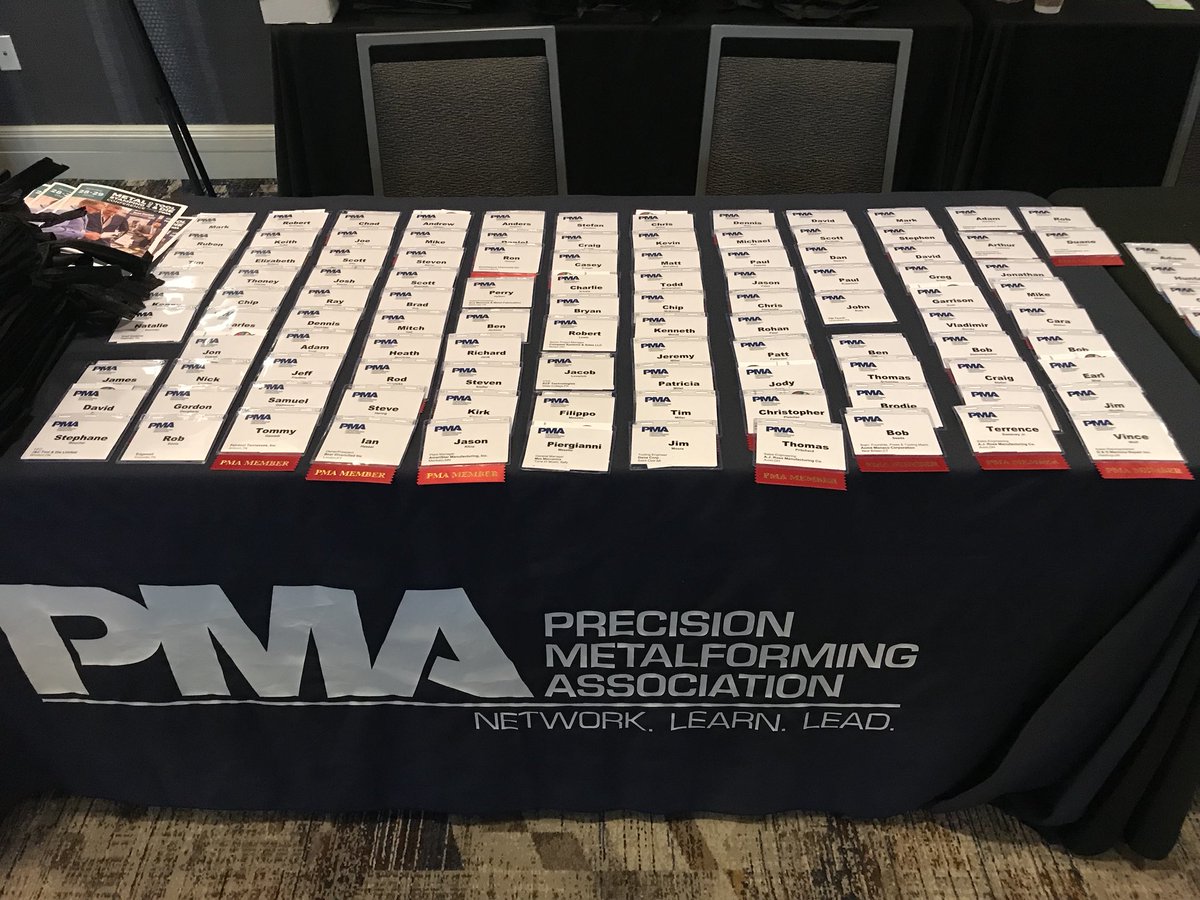 PMATalk's tweet photo. Registration is open and breakfast is served at the Metal Stamping Tool &amp; Die Conference in Nashville, TN. https://t.co/rPXcOVdfik