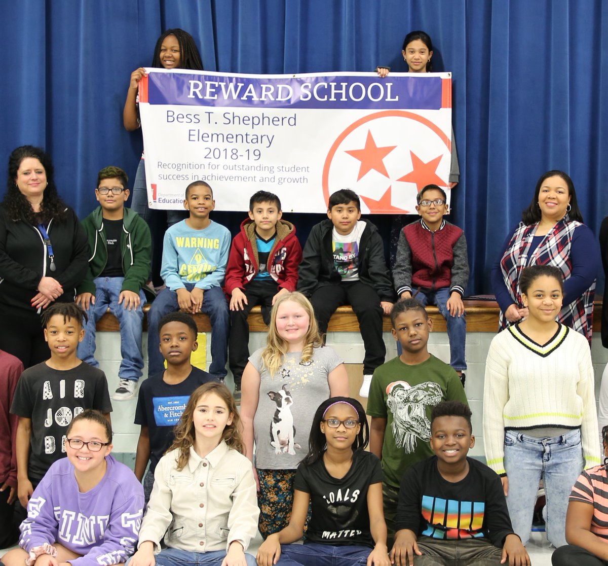 hamcoschools's tweet photo. Congratulations to the students and staff at Bess T. Shepherd Elementary for being named a Reward School - the highest designation a school can receive from the state!

This year Hamilton County Schools had 32 Reward Schools, a record number for our district. #ExpectExcellence https://t.co/EIp8lW3AbL