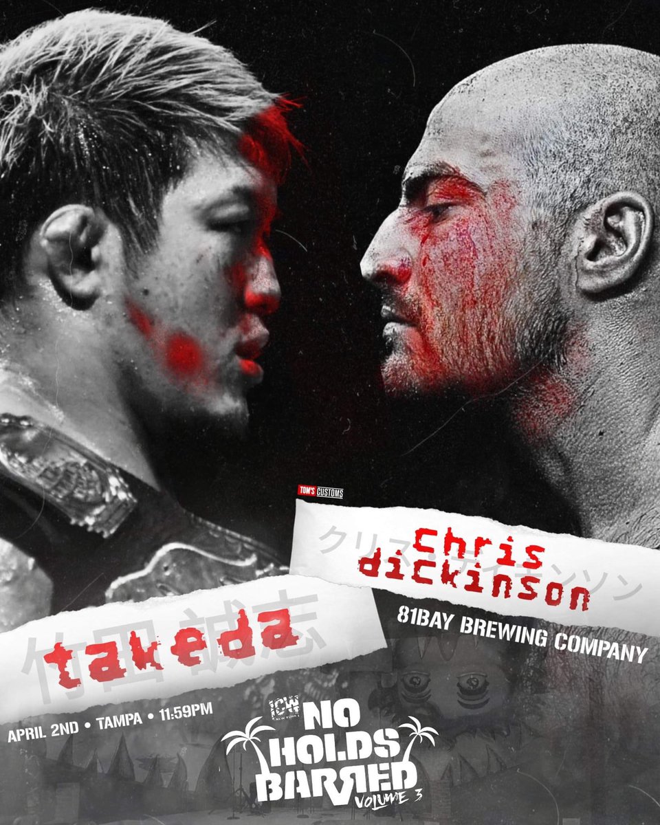 blklkp's tweet photo. BREAKING!!! @crazykid0813 RETURNS to @ICWNEWYORK to CLASH w/ @DirtyDickinson in a knock down, drag out affair this spring in #TAMPA as #ICWPresents #NHB3!!!
#TakedaSan is bringing his scissors all the way from #JAPAN for whats sure to be a #BLOODBATTLE with #TheDirtyDaddy! #ICW https://t.co/LUstV6R5nF