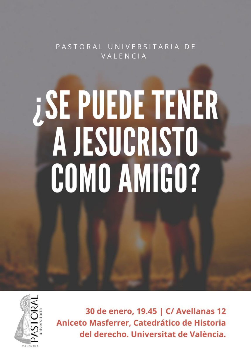 nightfeverVLC's tweet photo. Este jueves 30 de Enero: 
👉 Conferencia de Aniceto Masferrer.: "¿Se puede tener a Jesucristo de amigo? ". No te la pierdas 🔥. C/Avellanas 12. 
Hora: 19:45. https://t.co/EkuXRSXKWi