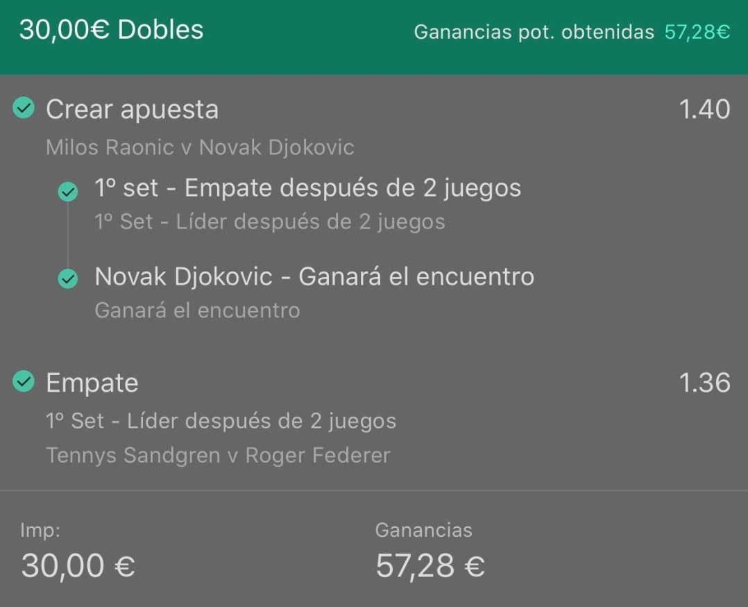 JokerTips3's tweet image. ¡Así acabamos la mañana!

✔️ 2 de 2