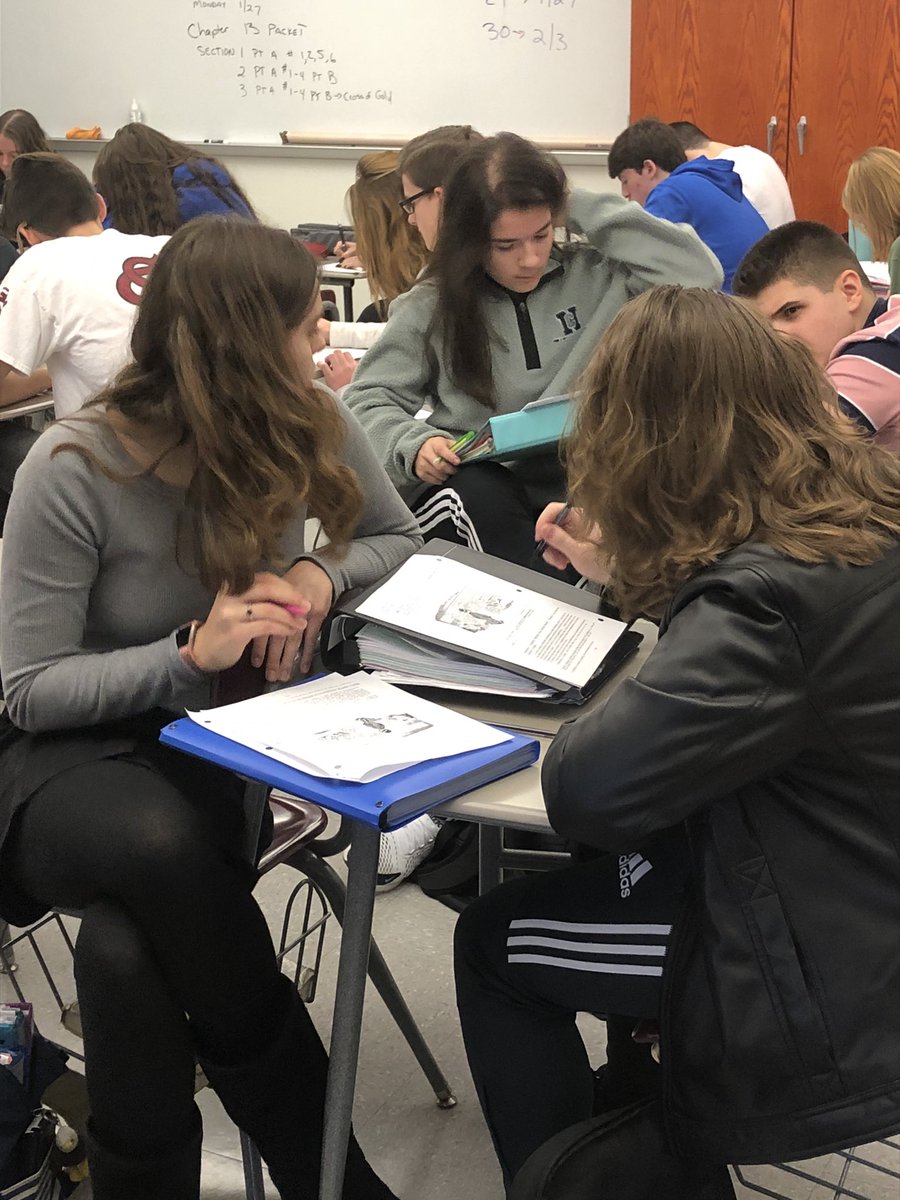 APMrMoran's tweet photo. Students in #MrsCouch class worked independently, and then brought together to rank the causes of the Spanish American war. A great RBIS strategy that causes conversation and (positive) arguments. #engagedclassroom https://t.co/FxwiS5ZxM1