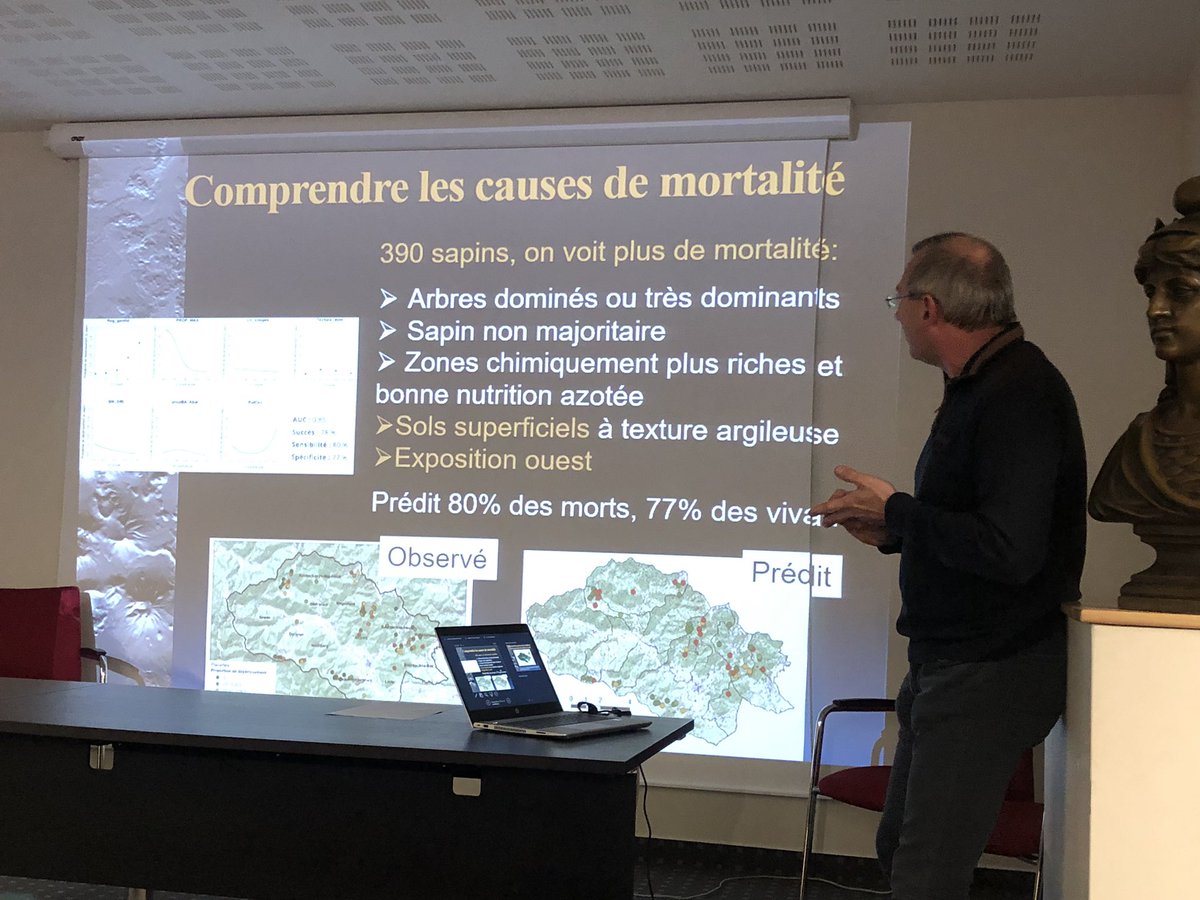 Psdr4A's tweet photo. Comprendre les causes de la mortalité des sapins vosgiens: présentation de Christian piedallu https://t.co/Uc1Rfg85Wg