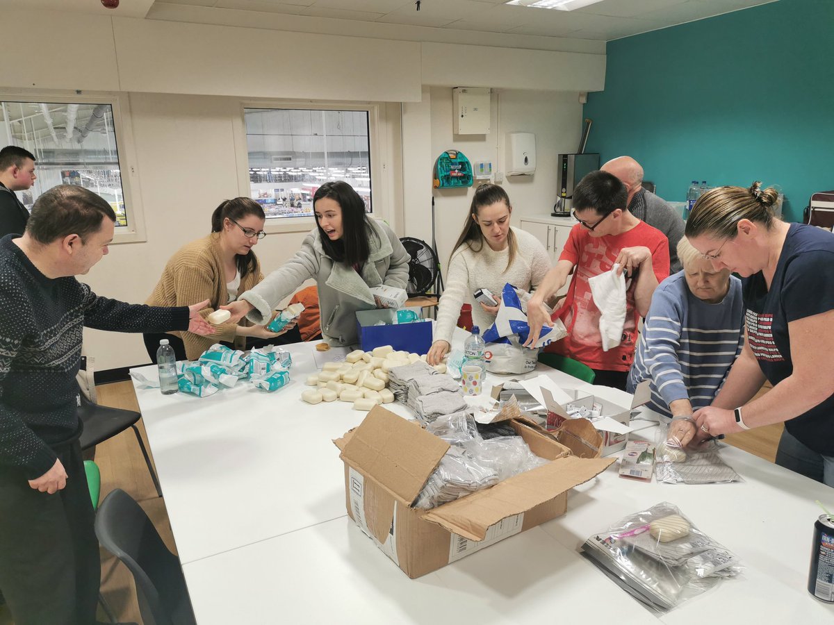 Today in the group we made up hygiene parcels from donated items, that will be sent to Africa for Project Gambia, a charity co-founded by our colleague Paul Lafferty. Thank you to Paul for involving us and <a href="/Tesco/">Tesco</a> community champion Liz Wilkie for her additional donations
