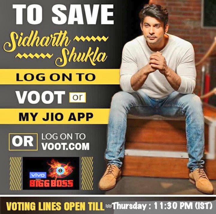 imshilpashinde's tweet photo. Go Vote To Save #SidhartShukla
Go Fast And Follow Him,,

#BiggBos13
#DostoKaDostSid 
#VoteForSidharthShukla https://t.co/1Zt6GakLLI