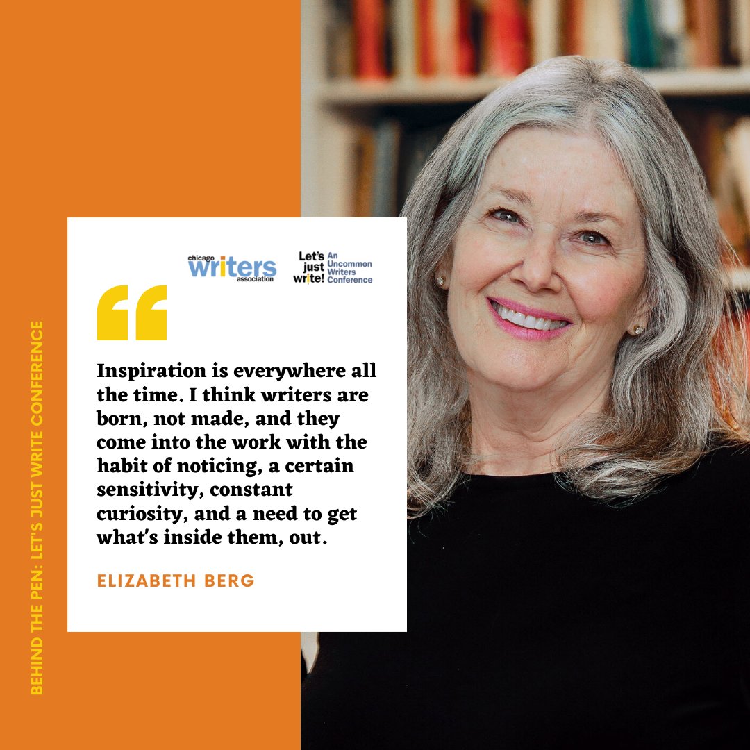 chicagowrites's tweet photo. Meet our opening #KeynoteSpeaker for the 2020 Let's Just Write! An Uncommon Writers Conference, #NYTimes bestselling #author Elizabeth Berg.
Read more at: https://t.co/R8KY0gsXv8
#JustWrite2020 #writingconference #ElizabethBerg #BehindThePen #interview https://t.co/Zttu4kaULN