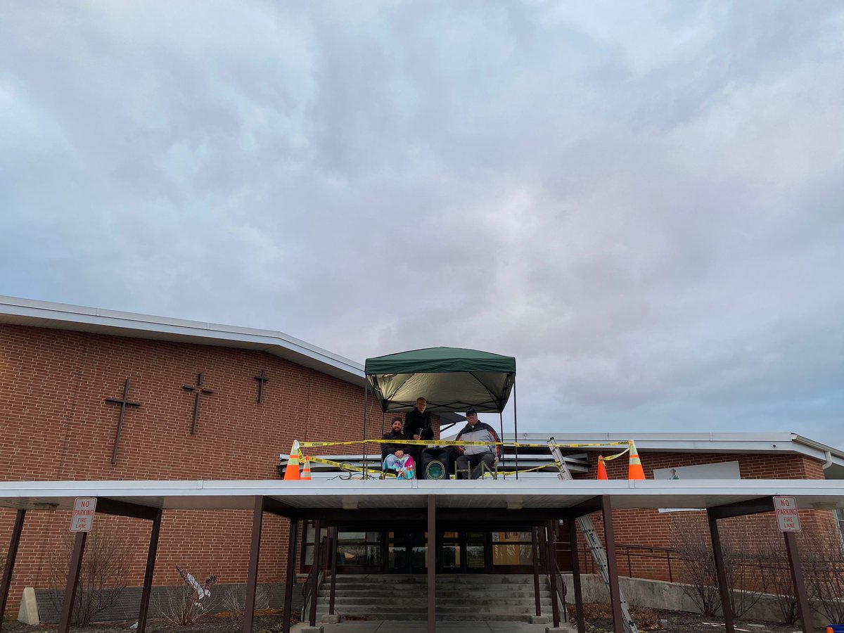 SJSwestminster's tweet image. Fr. Mark and Fr. Andrew are on the roof of our school and will stay there until we raise $8,000!  Can you help us get them off the roof? Donate: givecentral.org/location/521/e…