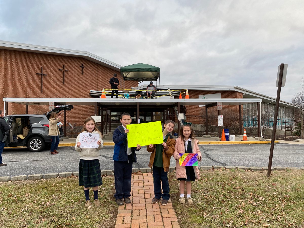 SJSwestminster's tweet image. Fr. Mark and Fr. Andrew are on the roof of our school and will stay there until we raise $8,000!  Can you help us get them off the roof? Donate: givecentral.org/location/521/e…