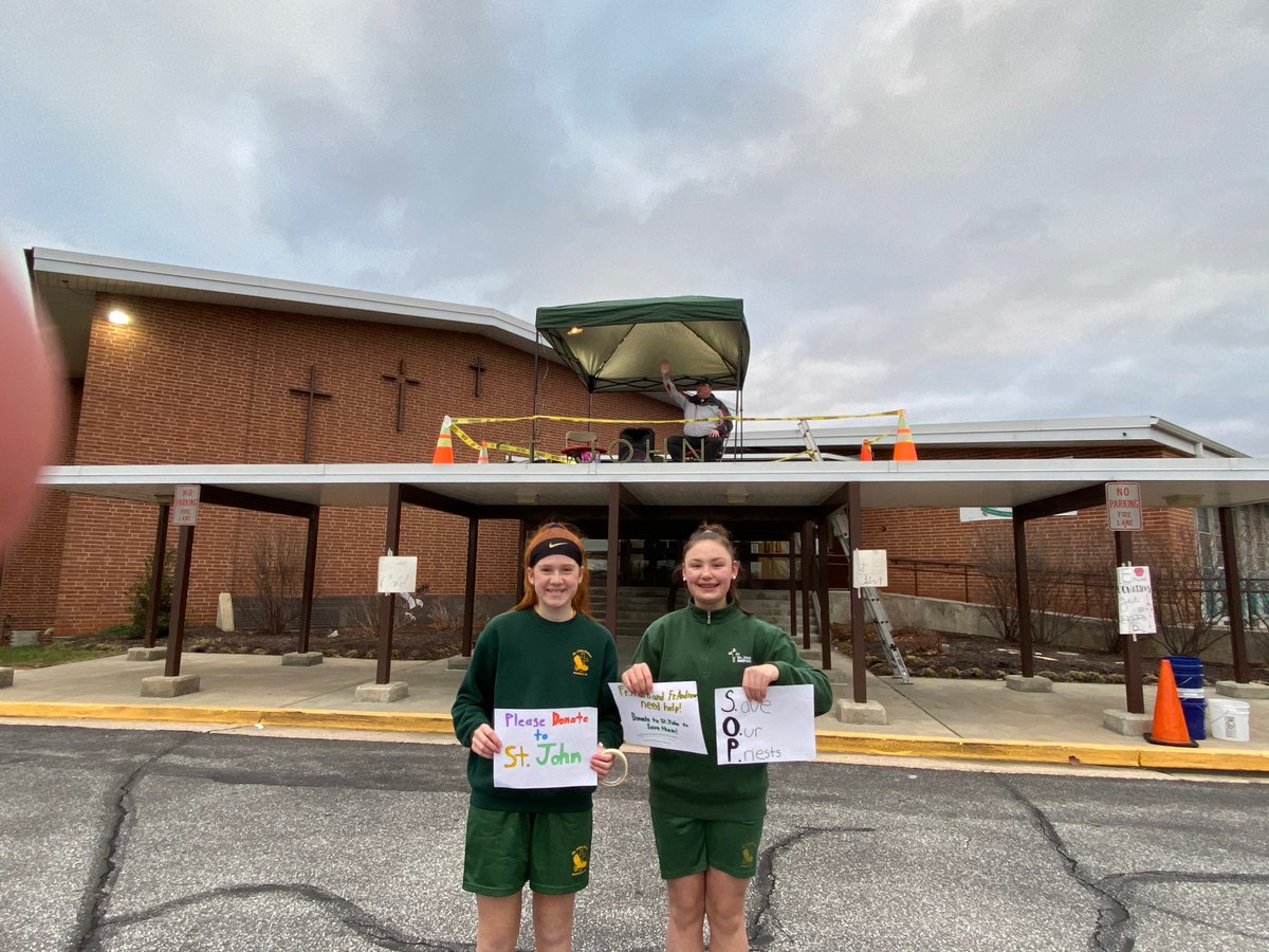 SJSwestminster's tweet image. Fr. Mark and Fr. Andrew are on the roof of our school and will stay there until we raise $8,000!  Can you help us get them off the roof? Donate: givecentral.org/location/521/e…