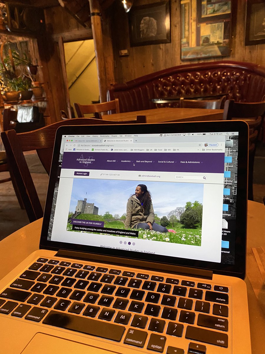 StudyAbroadBath's tweet photo. @StudyAbroadBath is currently working out of Muddy Waters coffee shop, but will be at tonightβs @saintmichaels Study Abroad Fair 5-7pm in Alliot Hall Lobby. Come over to chat about studying in Bath for a semester, year, or summer! #studyabroadbath #studyabroad #ASEinAmerica https://t.co/CJBUpZ8iuw