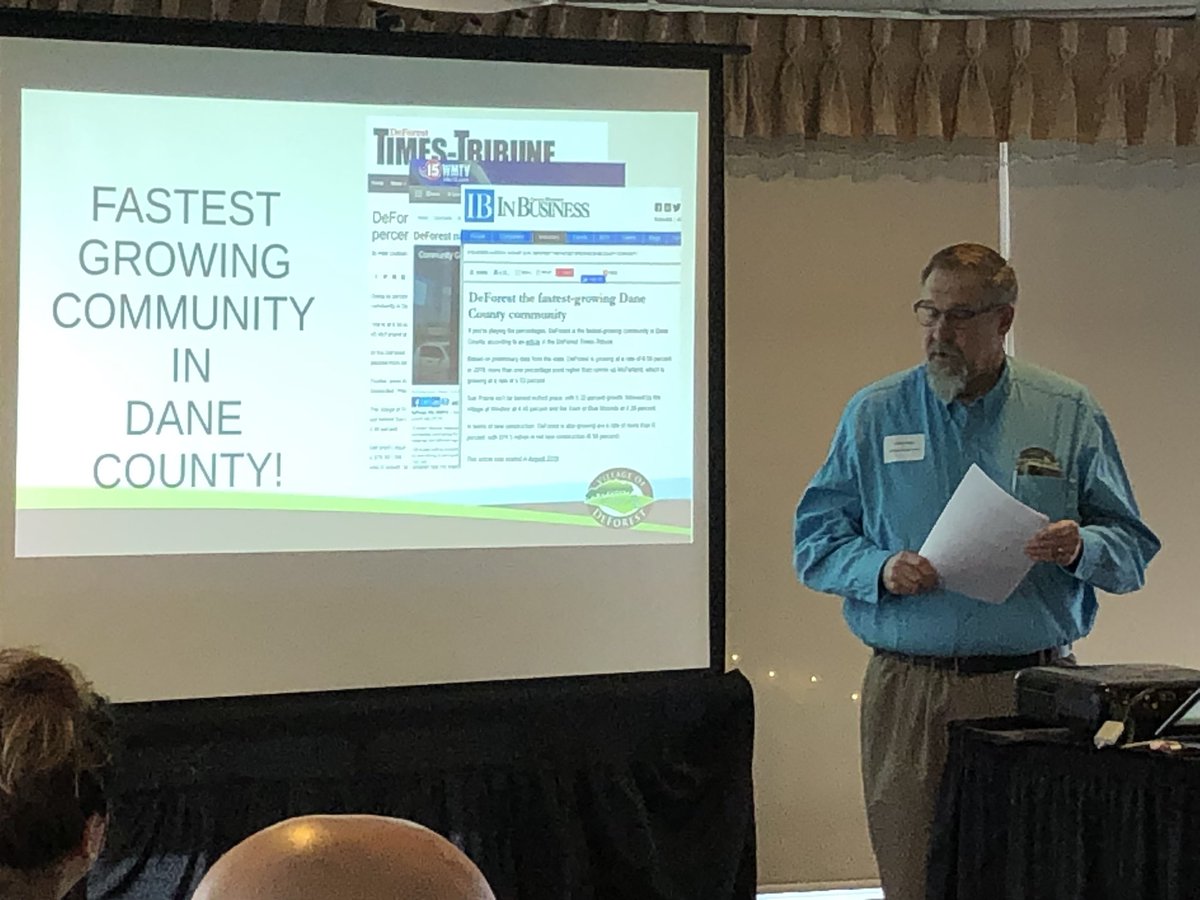 DevelopDeForest's tweet image. Great DeForest Windsor Chamber event which featured @DeForestWI President Judd Blau presenting DeForest highlights from 2019 and a sneak peek into 2020! #DevelopDeForest