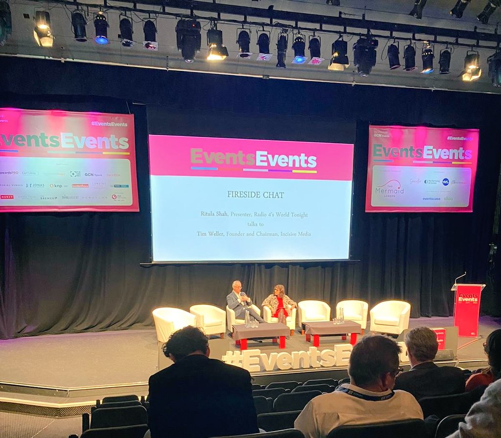 TroxyLondon's tweet photo. Great conversation at #eventsevents today with @ritula and Tim Weller from @Incisive 👏 https://t.co/fcmKcWXUkK