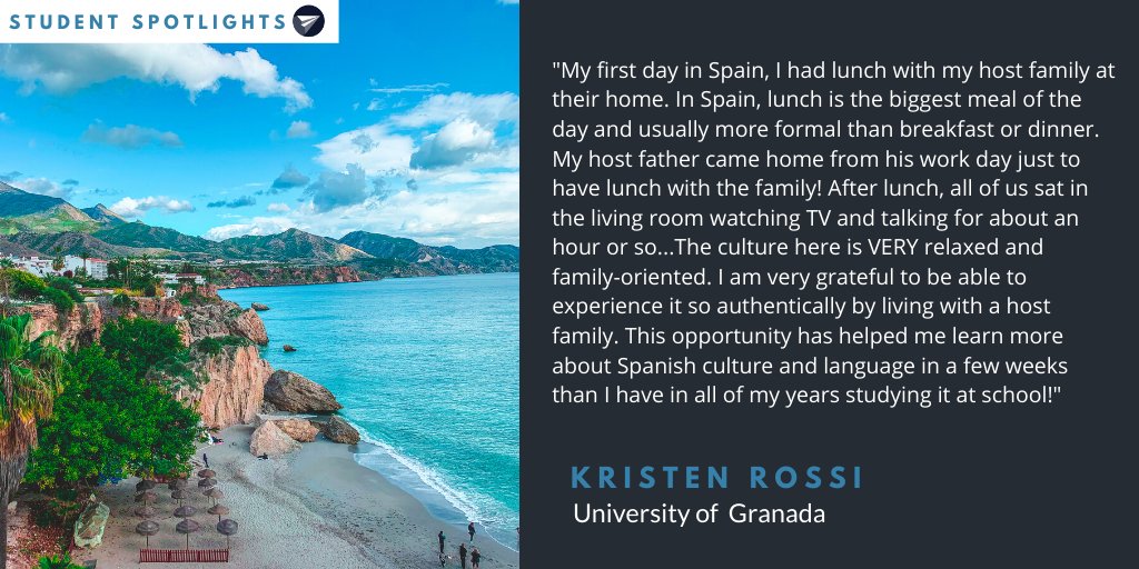 Check out this awesome picture and quote from Kristen Rossi, a student currently studying at the University of Granada! 

You can share this amazing experience Fall 2020 - apply now at abroad.uconn.edu!

#uconnchangeyourworld #studentspotlight #takeovertuesdsay