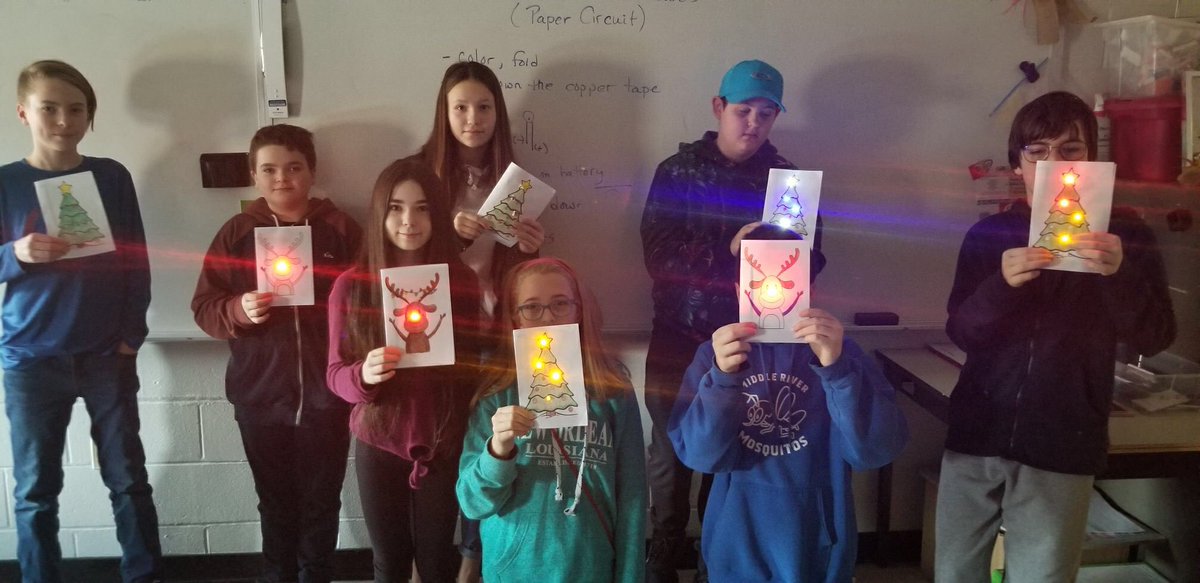 TlSpartans's tweet photo. Ms Bereta and Ms Pinaud robotics/tech ed students having fun using the 3D printer and making light up cards. #cbvrce_tech https://t.co/Lt2xeJvbM0