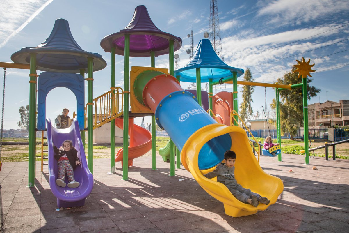 Solumsmoen's tweet photo. Today we officially opened Qushtapa Park, rehabilitated by @UNHCRIraq together with the KRG and local mayor. Qushtapa generously hosts a camp for @Refugees and thousands of IDPs. Excited to give back to a community which has opened its doors to those forced to flee their homes! https://t.co/kAXgDpKGU3