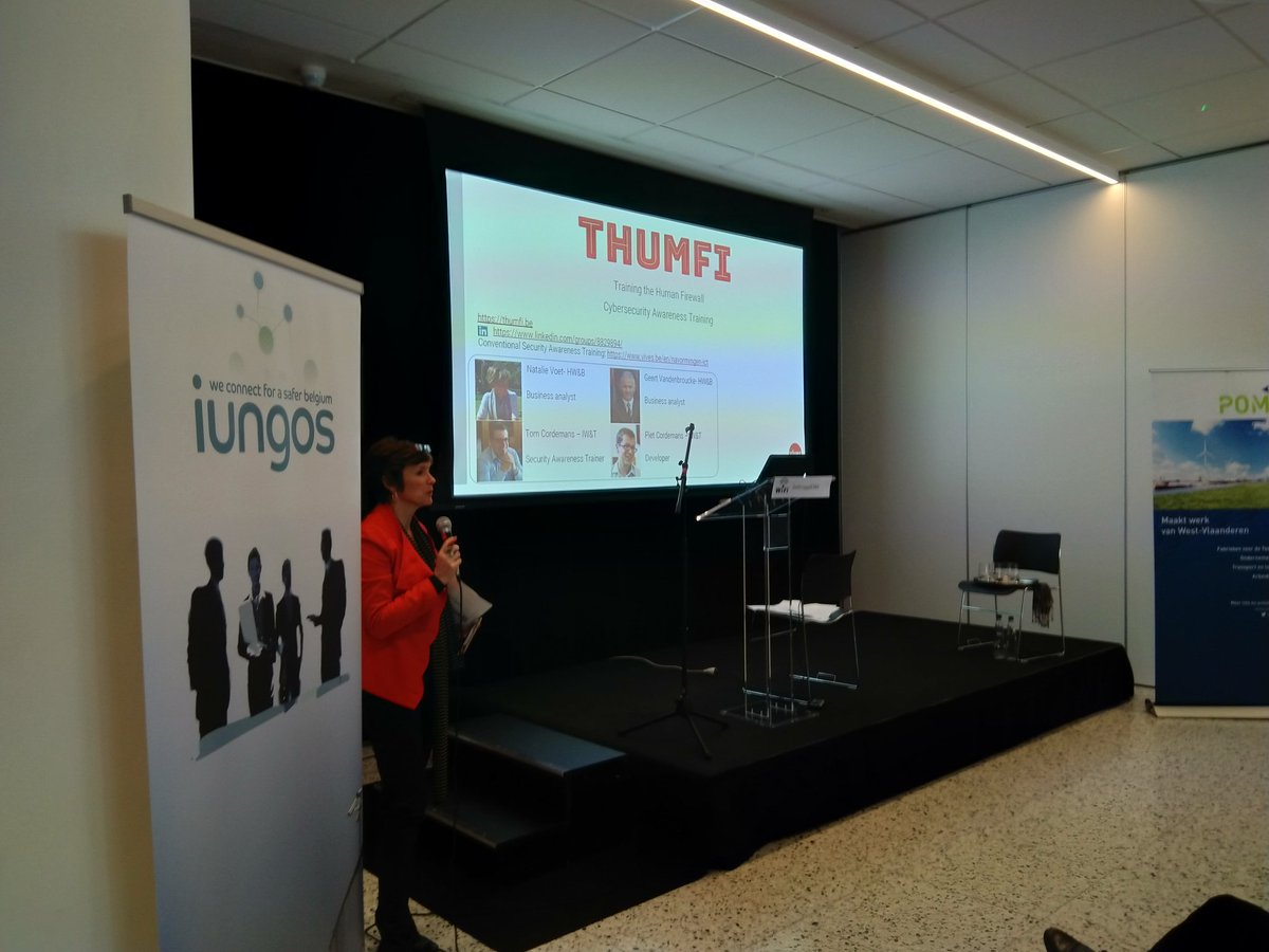 Pcordemans's tweet photo. Training the Human Firewall een #cybersecurity #awareness training @iungosnetwork Innovationlab https://t.co/uMud2DuR0j
