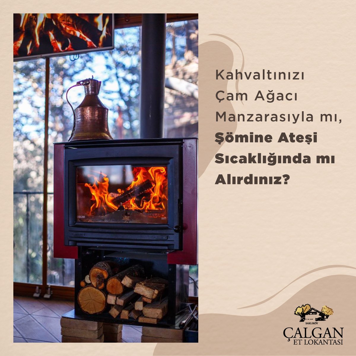 CALGAN_ET's tweet photo. Kış mevsiminde kahvaltıyı keyfe dönüştüren manzaralarıyla Çalgan; sizi bir günlüğüne şehir hayatından alıp, doğal güzelliklerin içinde hissedeceğiniz bir atmosferle buluşturuyor.
-
#çalgan #çalganet #ankara #çayyolu #yemek #doğa #lezzetklasiği #lezzet #restoran #etkinlik https://t.co/ZUR0ocEomk