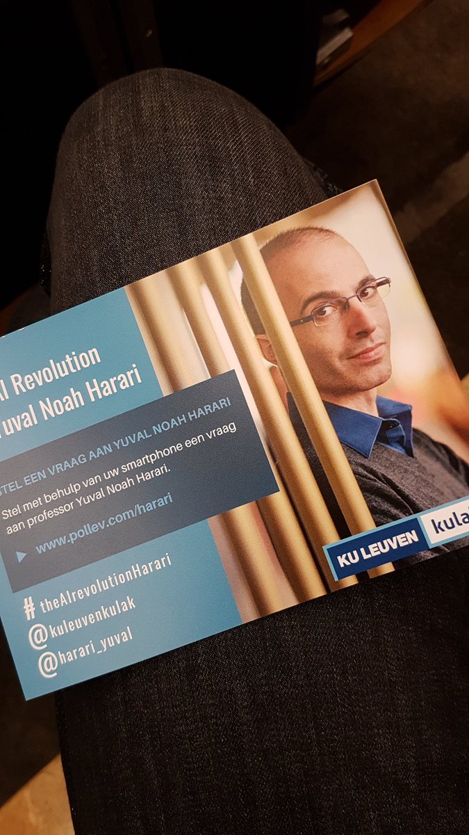 AnnickDW_TRAVI's tweet photo. Spannend... in afw8ing van Professor Yuval Noah Harari @KULeuvenKulak #theAIrevolutionHarari heerlijk dat ik erbij mag zijn! @VFUFFI bekijkt alles vanuit een ruim perspectief! https://t.co/TmOaLWo3vE