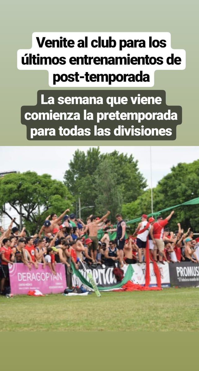 Martes y jueves de esta semana, los esperamos a todos, de #M12 a #PlantelSuperior.