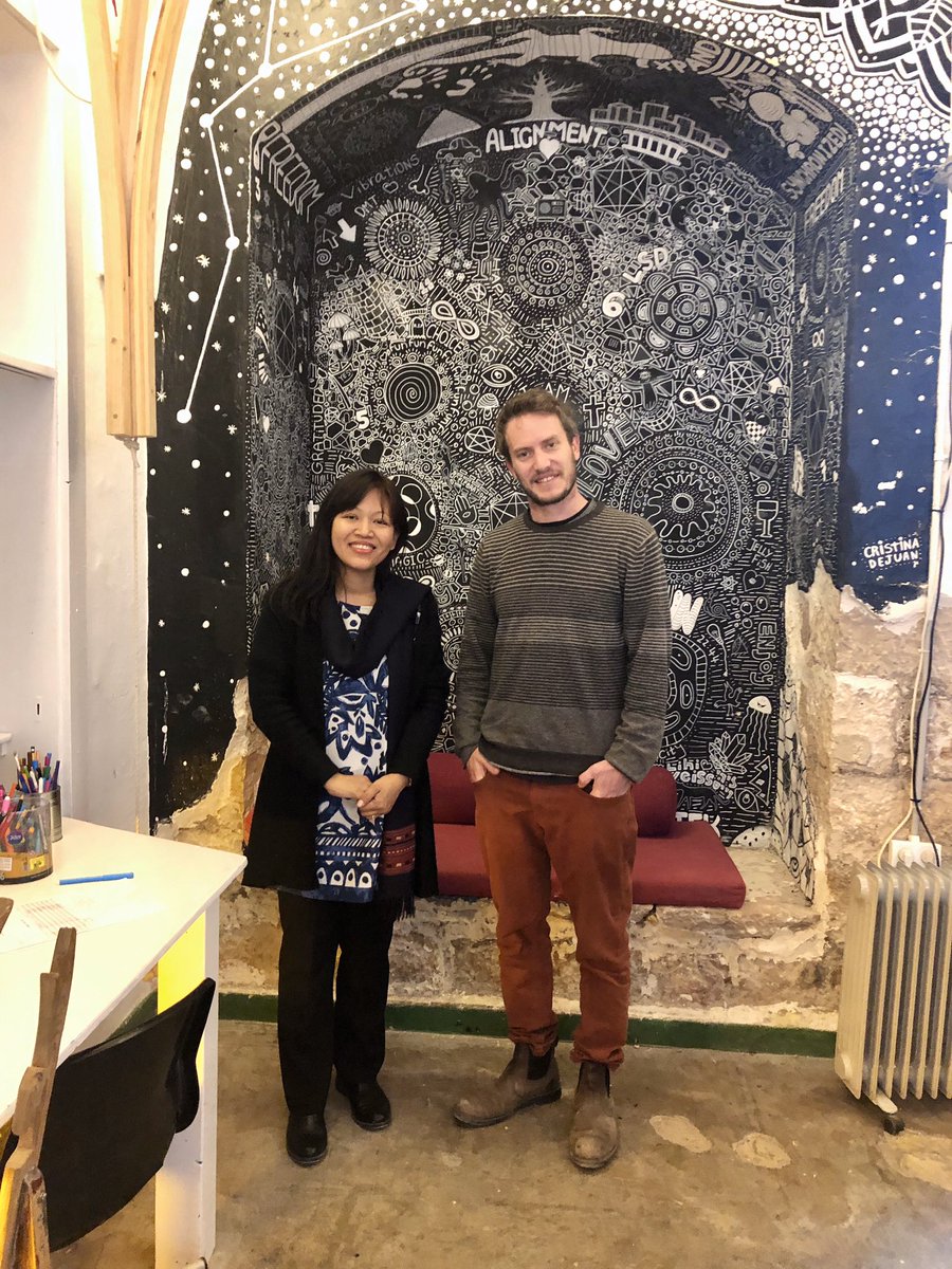 MuanpuiiSaiawi's tweet photo. Visited the studio of Meydad Eliyahu, talented Israeli artist of #Cochini Jewish heritage and HaMiffal, a public art space created out of an abandoned building https://t.co/7tha1pgvzl