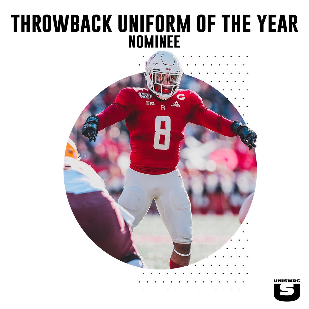 Throwback Uniform of the Year Nominee <a href="/RFootball/">Rutgers Football 🪓</a>

Vote here: bit.ly/2sHF6u9

#uniswag