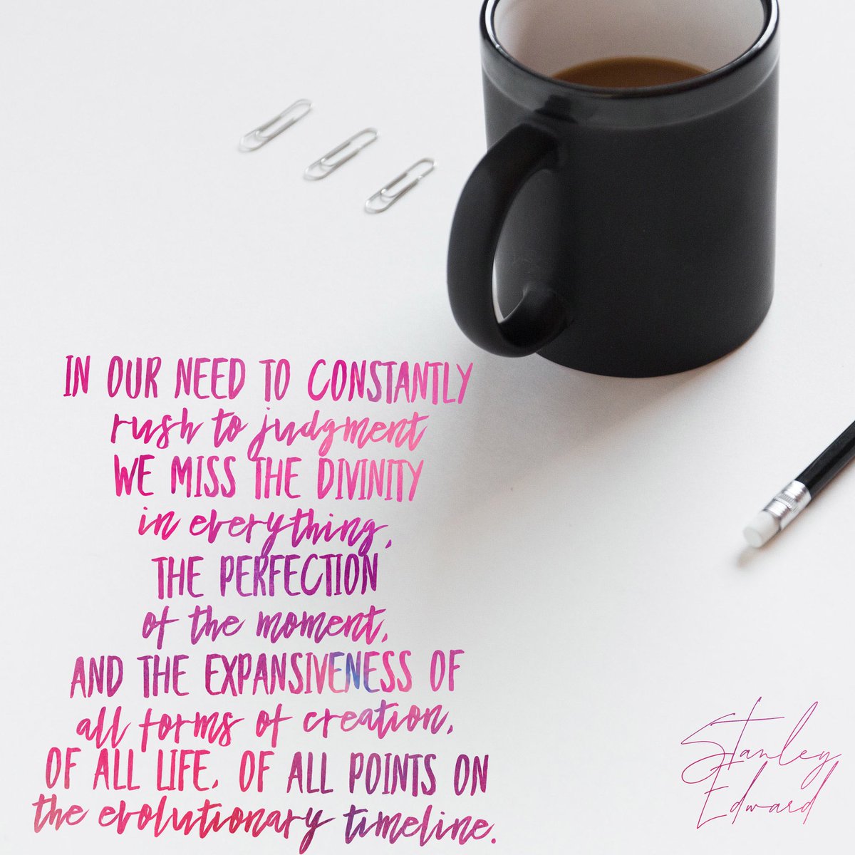 RealStanleyEd's tweet photo. So much more life is available when we release judgment and take a cosmic step back. https://t.co/UP3QGWu5dt