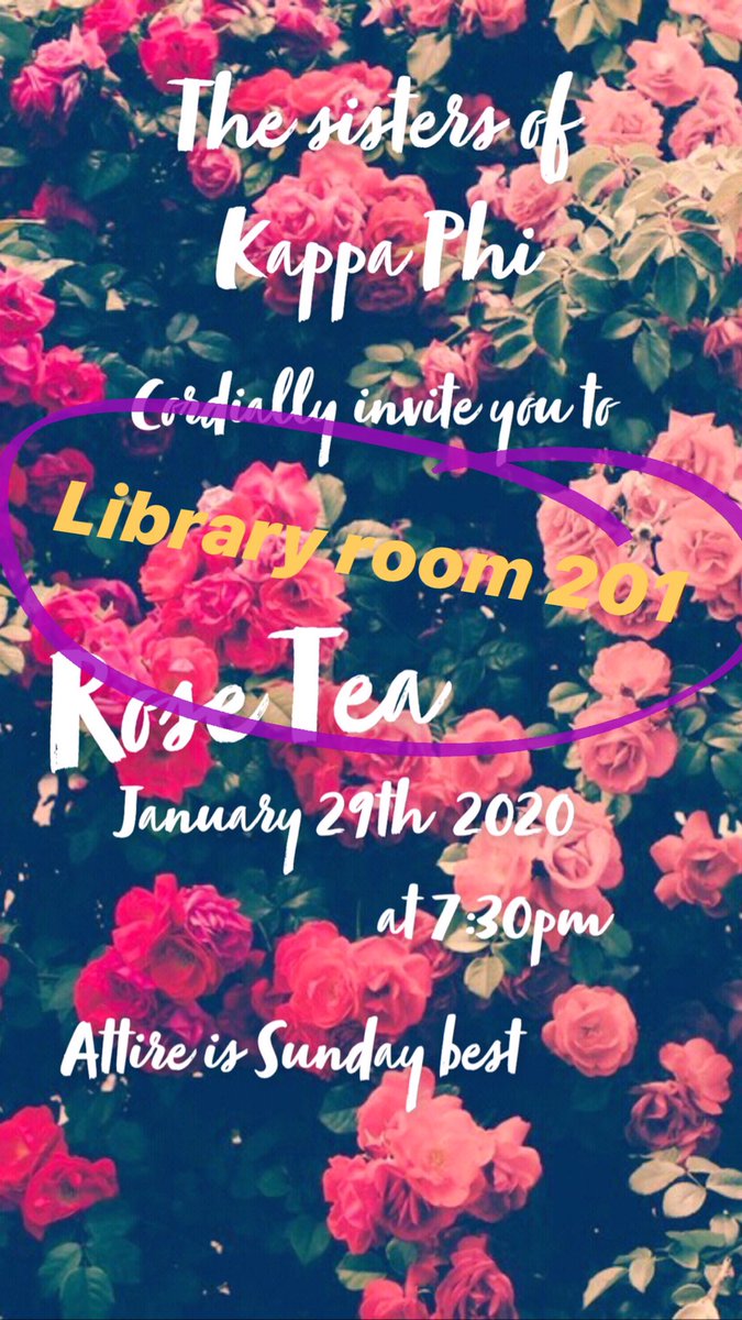 We will be in the Library room 201 for Rose Tea tomorrow.
