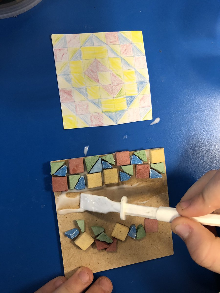 DLSjsyPrimary's tweet photo. #DLSYear4 learning more about the Romans by designing and creating their own mini mosaics. #DLSArt #DLSHistory https://t.co/9kzRg6Btrp