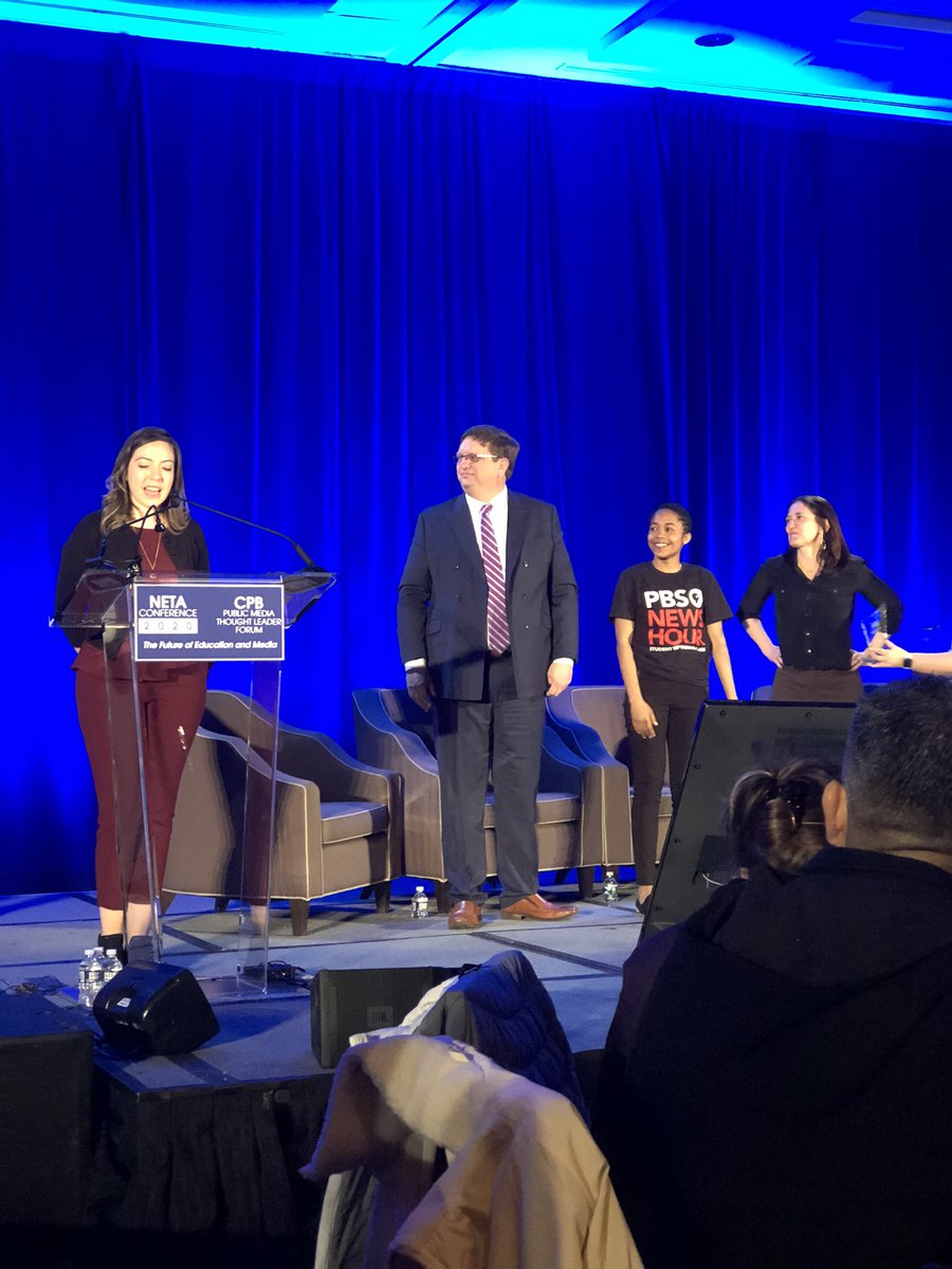 ReportingLabs's tweet photo. Our 🏆 2019 Students Journalists of the Year receive their honors! 🎉 #2020NETAconference @CPBmedia @NETA_Tweets https://t.co/ETYkz8vQ08