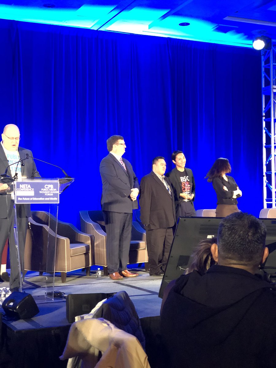 ReportingLabs's tweet photo. Our 🏆 2019 Students Journalists of the Year receive their honors! 🎉 #2020NETAconference @CPBmedia @NETA_Tweets https://t.co/ETYkz8vQ08