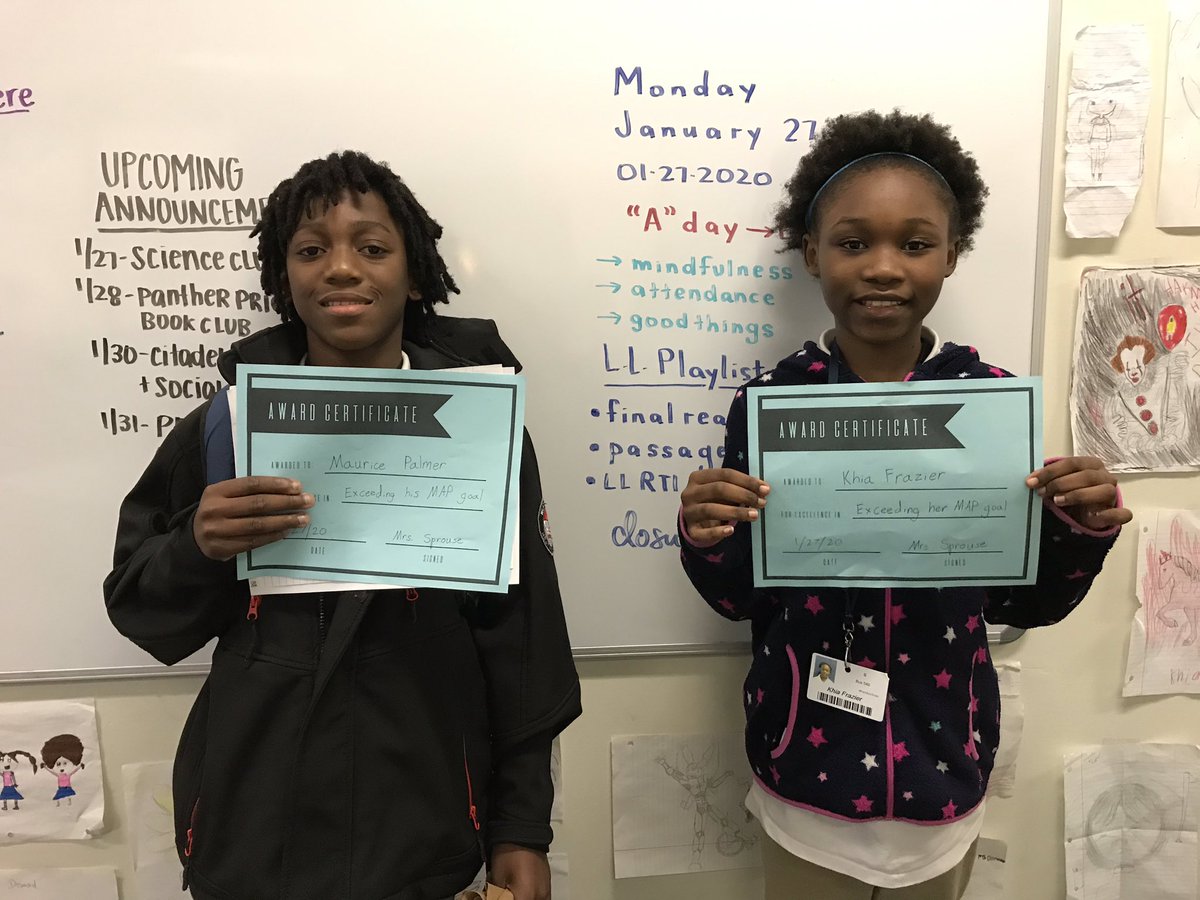 SimmonsPinckney's tweet photo. Amazing effort on MAP testing, These Panthers exceeded their goal! #pantherpride #spmstudentsuccess https://t.co/Q0MWHl4vHu