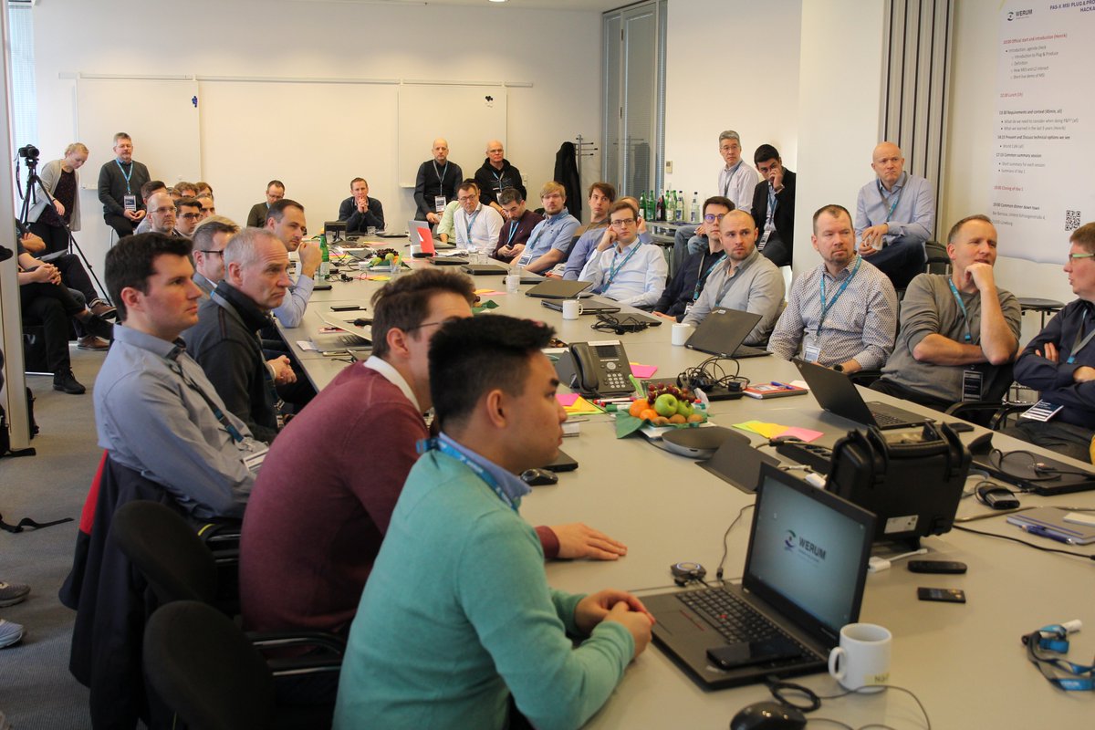 KoerberPharma's tweet photo. Kick-off: #Werum stages #hackathon with #pharma customers and suppliers. In three days, various prototypes for an easy integration of #MES and #machines will be built and tested. 50 experts from more than 20 #pharma, #biotech and #machine manufacturers are taking part. Good luck! https://t.co/KYSLDmSaXO